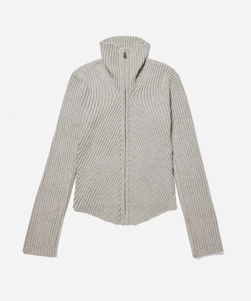 Leah Cashmere Zip Sweater